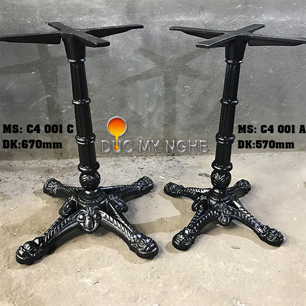 Bàn cafe 4 chân đâu lân đế lớn C4 001 C h9